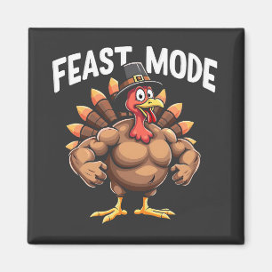 Aimant Mode fête Drôle Thanksgiving Turquie Fitness Repas