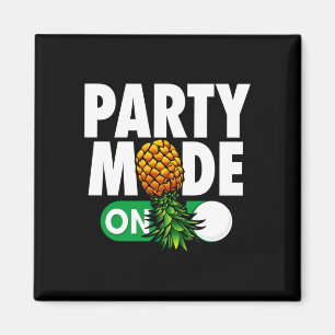 Aimant Mode fête hommes sur un ananas à l'envers drôle