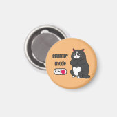 Aimant Mode grumeux sur drôle de gros chat (Recto/Verso)