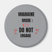 Aimant Mode Migraine – Ne pas déranger (Devant)