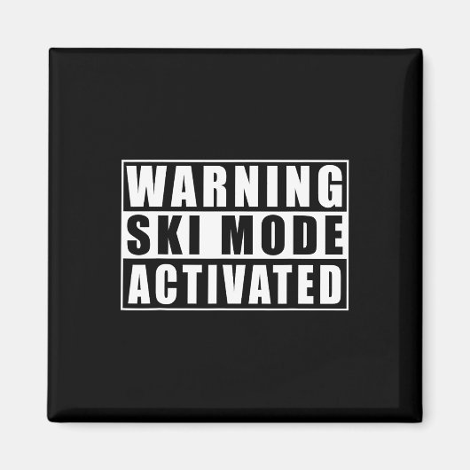 Aimant Mode Ski Alerte Activé  (Devant)