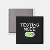Aimant Mode Test Activé Jour De Test Drôle Enseignants Ét (Recto/Verso)