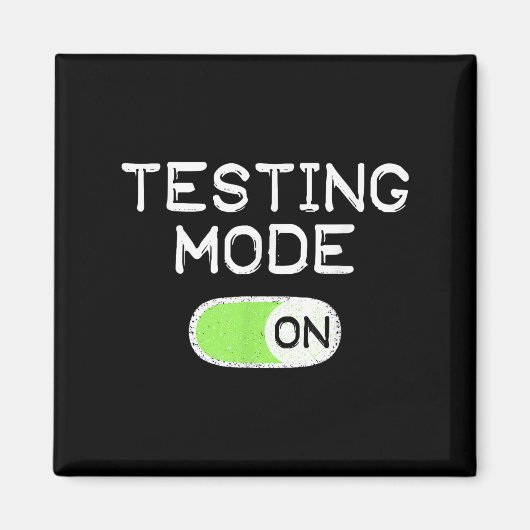 Aimant Mode Test Activé Jour De Test Drôle Enseignants Ét (Devant)