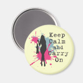 Aimant Mode urbaine Gardez le calme et le carré (Recto/Verso)