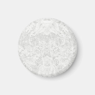 Aimant Modèle - arrière - plan blanc de dentelle