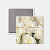 Aimant Modèle blanc Rose Elegance (Recto/Verso)