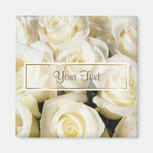 Aimant Modèle blanc Rose Elegance