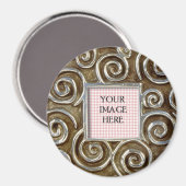 Aimant Modèle carré Silver Swirls (Recto/Verso)