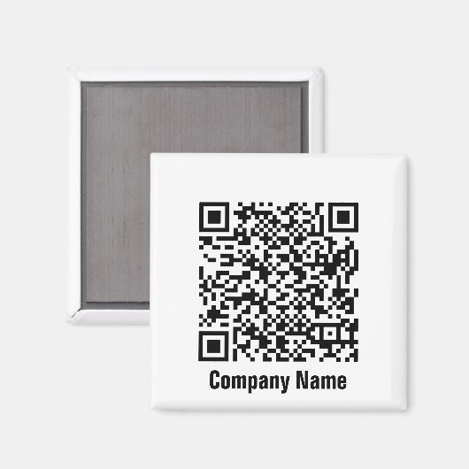 Aimant Modèle commercial noir et blanc QR Code (Recto/Verso)