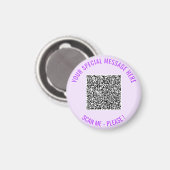 Aimant Modèle d'aimant personnalisé avec QR Code et texte (Recto/Verso)