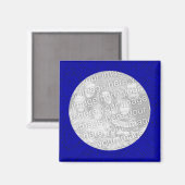 Aimant Modèle d'aimant photo bleu (Recto/Verso)