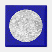 Aimant Modèle d'aimant photo bleu (Devant)