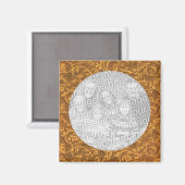 Aimant Modèle d'aimant photo Gold Swirl (Recto/Verso)