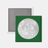 Aimant Modèle d'aimant photo Green Polkadot (Recto/Verso)