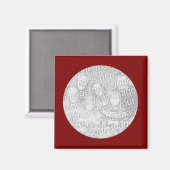 Aimant Modèle d'aimant photo Red Polkadot (Recto/Verso)