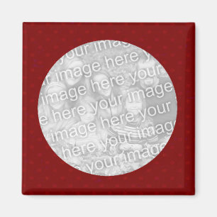 Aimant Modèle d'aimant photo Red Polkadot