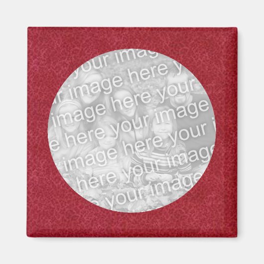 Aimant Modèle d'aimant photo rouge (Devant)