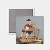 Aimant Modèle de Benjamin Franklin à sa table (Recto/Verso)
