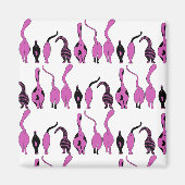 Aimant Modèle de bouton de chat violet (Devant)