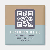 Aimant Modèle de code QR moderne éditable | Couleurs atté (Devant)