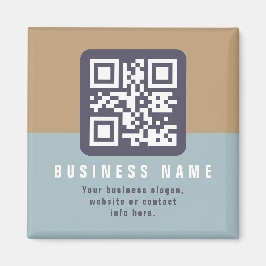 Aimant Modèle de code QR moderne modifiable | Couleurs co (Devant)