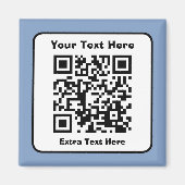 Aimant Modèle de code QR numérisable avec texte modifiabl (Devant)