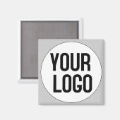 Aimant Modèle de conception de logo personnalisé sur (Recto/Verso)