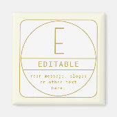 Aimant Modèle de design rétro-moderne modifiable en or et (Devant)