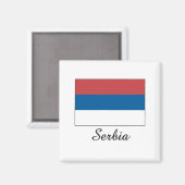 Aimant Modèle de drapeau de Serbie (Recto/Verso)