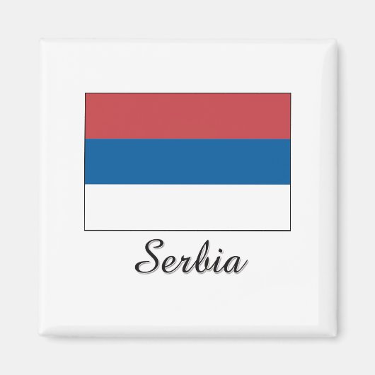 Aimant Modèle de drapeau de Serbie (Devant)