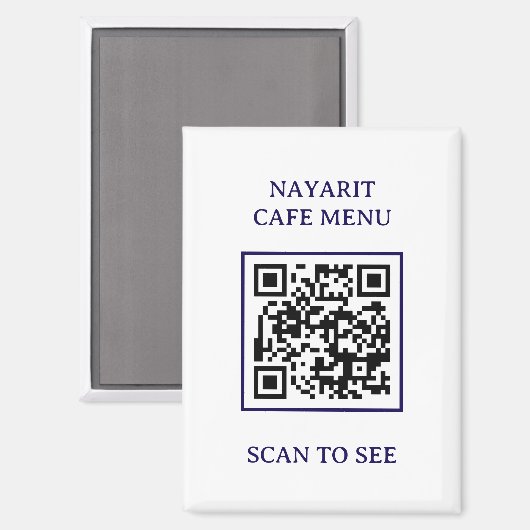 Aimant Modèle de menu numérique avec code QR (Recto/Verso)