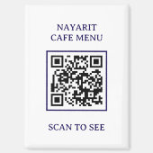 Aimant Modèle de menu numérique avec code QR (Recto)