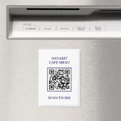 Aimant Modèle de menu numérique avec code QR (In Situ (Lave-vaisselle))