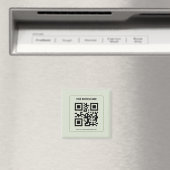 Aimant Modèle de nom d'entreprise de code QR personnalisé (In Situ (Lave-vaisselle))