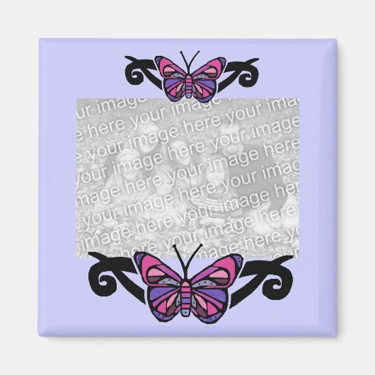 Aimant modèle de papillon tribal coloré (Devant)