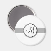 Aimant Modèle de sceau de monogramme à fente personnalisa (Recto/Verso)