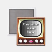 Aimant Modèle de télévision les années 50 (Recto/Verso)