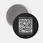 Aimant Modèle de texte de logo de code QR de société pers (Recto/Verso)