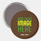 AIMANT MODÈLE DE TEXTE D'IMAGE BROWN SIMPLE MODERNE (Recto/Verso)