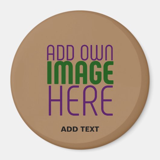 AIMANT MODÈLE DE TEXTE D'IMAGE BROWN SIMPLE MODERNE (Devant)
