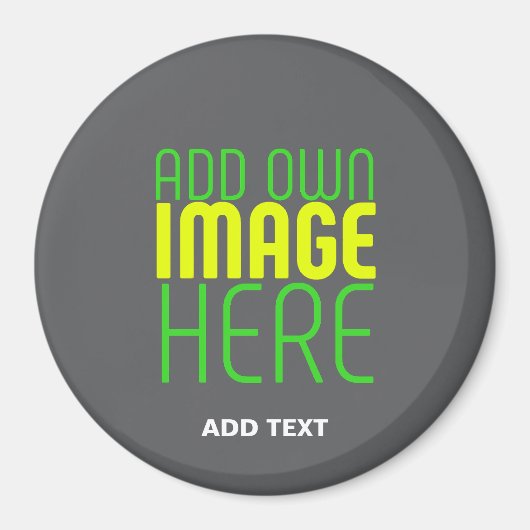 AIMANT MODELE DE TEXTE D'IMAGE GRIS SIMPLE ÉDITABLE MODER (Devant)