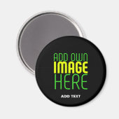 AIMANT MODÈLE DE TEXTE D'IMAGE NOIRE SIMPLE ET MODERNE (Recto/Verso)