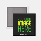 AIMANT MODÈLE DE TEXTE D'IMAGE NOIRE SIMPLE ET MODERNE (Recto/Verso)