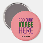 AIMANT MODÈLE DE TEXTE D'IMAGE ROSE MODERNE ÉDITABLE SAUM (Recto/Verso)