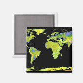 Aimant Modèle d'élévation numérique des continents sur Ea (Recto/Verso)