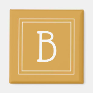 Aimant Modèle d'initiale de lettre à monogramme moderne j