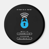 Aimant Modèle du logo WiFi Key tech (Devant)