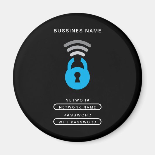 Aimant Modèle du logo WiFi Key tech (Devant)