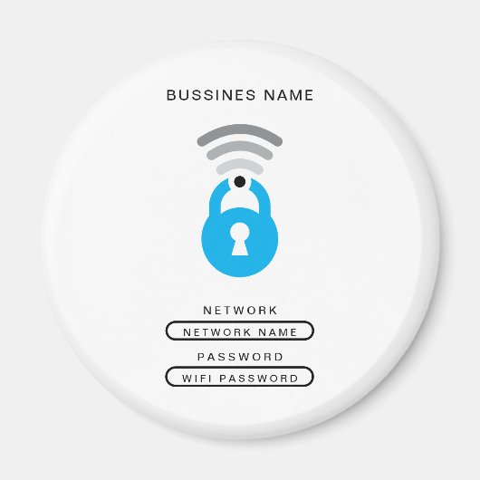 Aimant Modèle du logo WiFi Key tech (Devant)