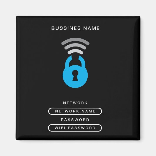 Aimant Modèle du logo WiFi Key tech (Devant)